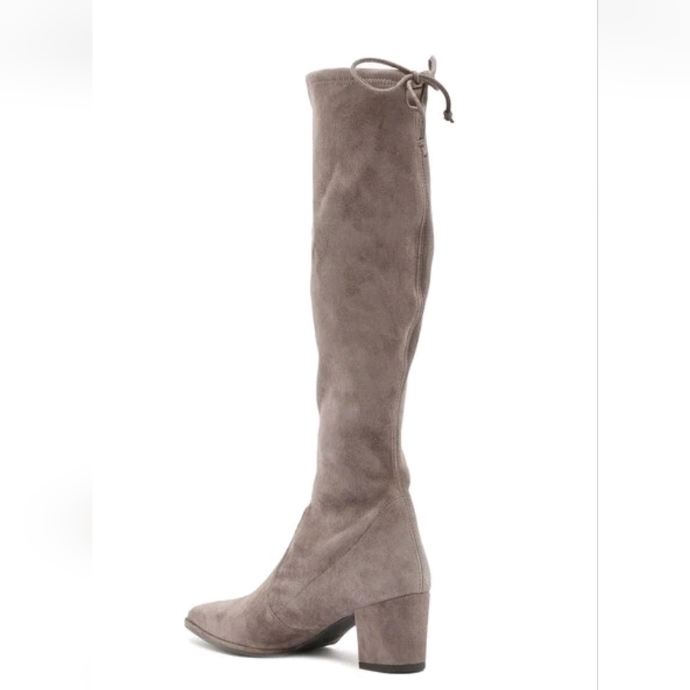 Stuart Weitzman Cleveland Londra Suede Gray Tall Boots 5 - Picture 4 of 16